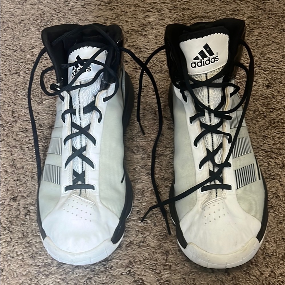 Adidas Monochrome High-Top Sneakers